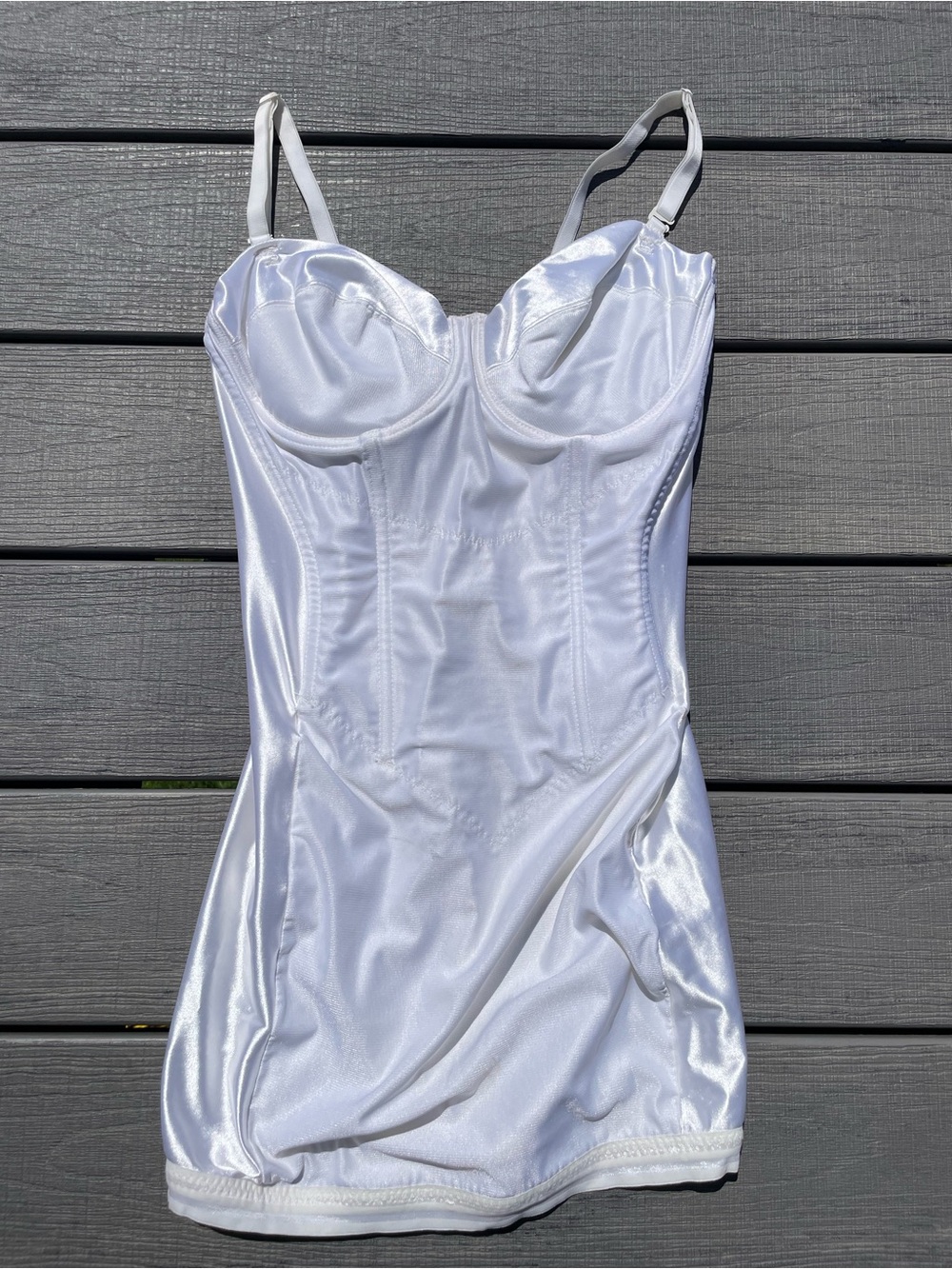 Victoria's Secret White Satin Shape Wear vintage underwire